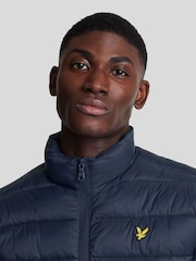 Lyle & Scott Blue Funnel Neck Wadded Jacket - Image 3 of 5