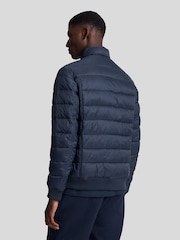 Lyle & Scott Blue Funnel Neck Wadded Jacket - Image 4 of 5