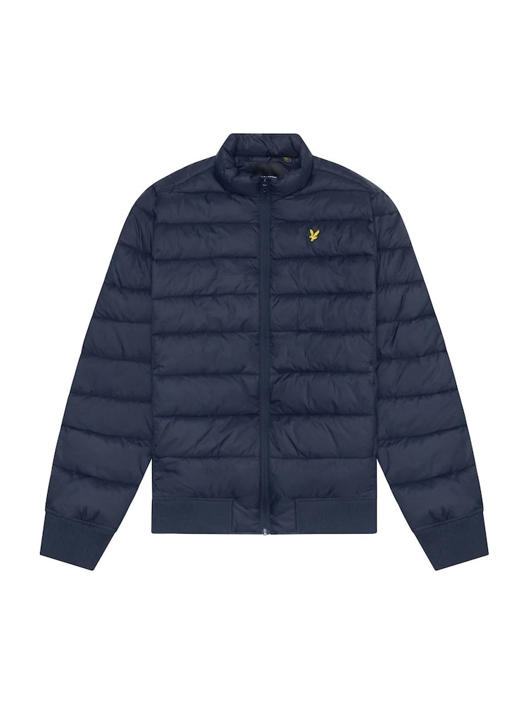 Lyle & Scott Blue Funnel Neck Wadded Jacket - Image 5 of 5