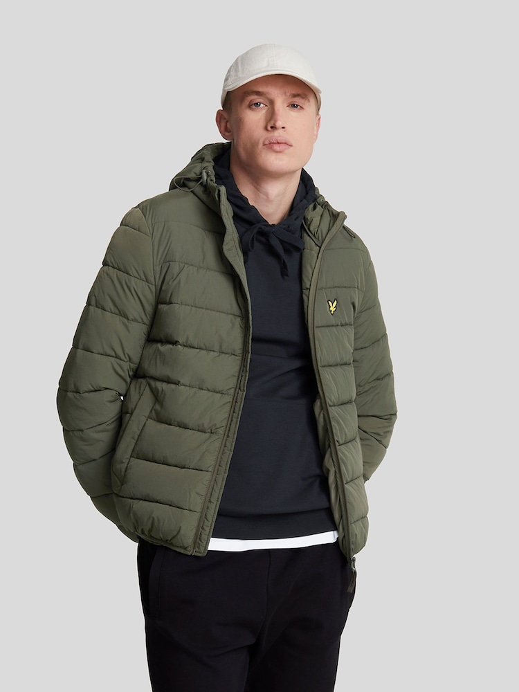 Lyle & Scott Green Lightweight Puffer Jacket - Image 1 of 5