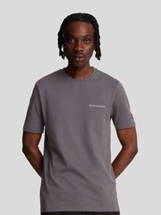 Lyle & Scott Grey Embroidered 100% Cotton T-Shirt - Image 1 of 5