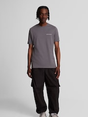 Lyle & Scott Grey Embroidered 100% Cotton T-Shirt - Image 3 of 5