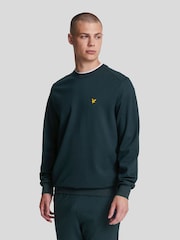Lyle & Scott Navy Crew Neck Fly Sweatshirt - Image 1 of 5