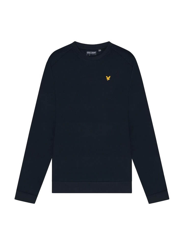 Lyle & Scott Navy Crew Neck Fly Sweatshirt - Image 5 of 5