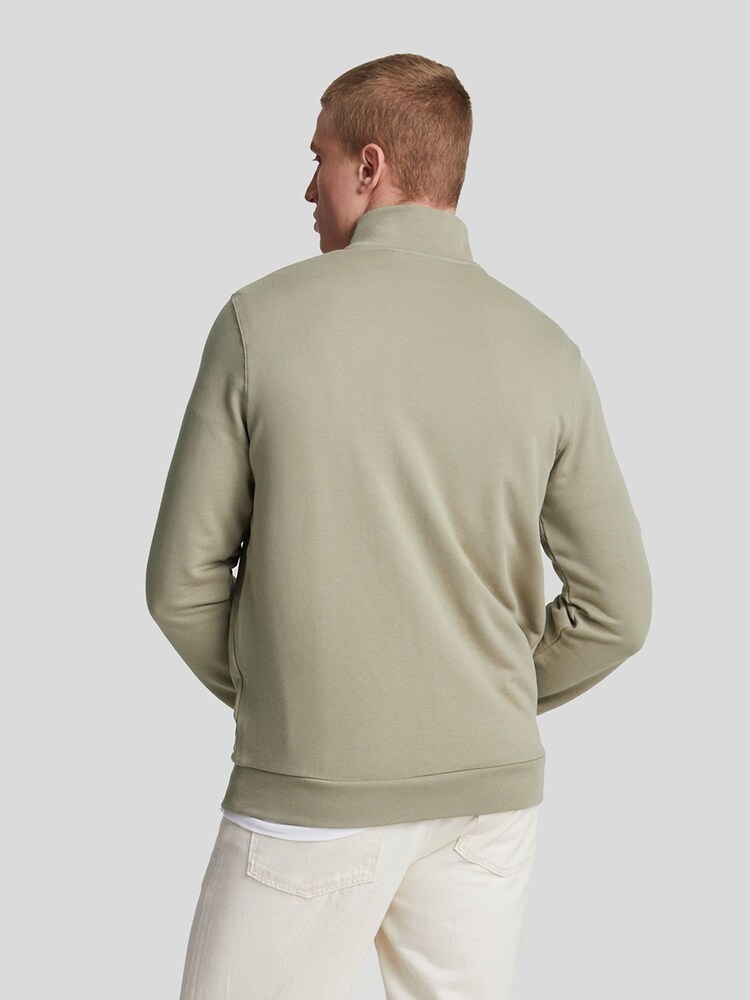 Lyle & Scott Natural 100% Cotton Loopback Quarter Zip Sweatshirt - Image 2 of 5 Lyle & Scott Natural 100% Cotton Loopback Quarter Zip Sweatshirt - Image 2 of 5