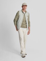 Lyle & Scott Natural 100% Cotton Loopback Quarter Zip Sweatshirt - Image 3 of 5