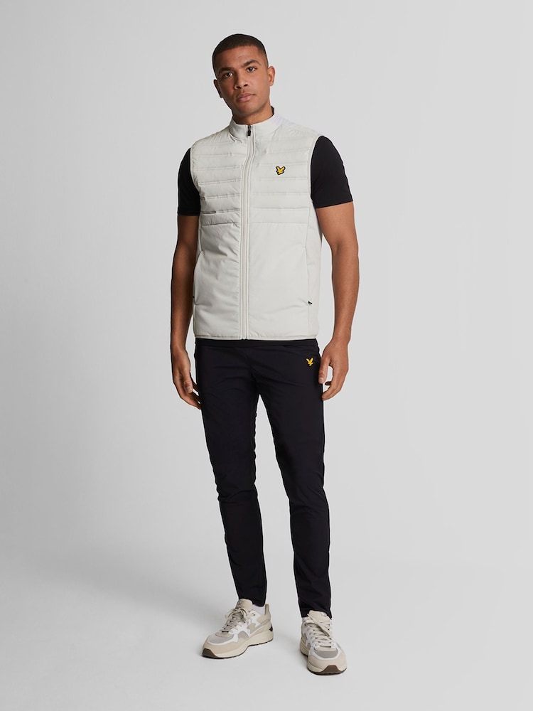 Lyle & Scott Silver Hybrid Double Baffle Gilet - Image 2 of 5