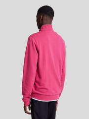 Lyle & Scott Pink 100% Cotton Loopback Quarter Zip Sweatshirt - Image 4 of 5