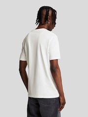 Lyle & Scott White Embroidered 100% Cotton T-Shirt - Image 3 of 4