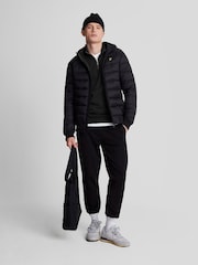 Lyle & Scott Black 100% Cotton Loopback Quarter Zip Sweatshirt - Image 3 of 5