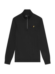 Lyle & Scott Black 100% Cotton Loopback Quarter Zip Sweatshirt - Image 5 of 5