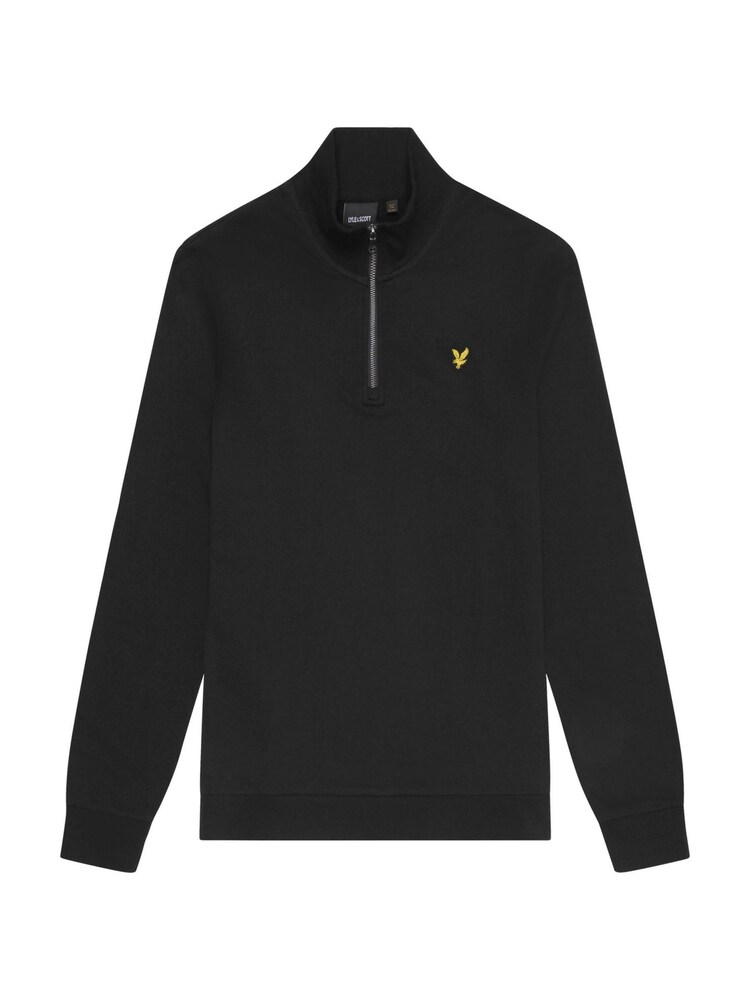 Lyle & Scott Black 100% Cotton Loopback Quarter Zip Sweatshirt - Image 5 of 5