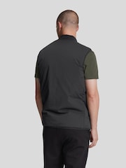 Lyle & Scott Black Hybrid Double Baffle Gilet - Image 4 of 5