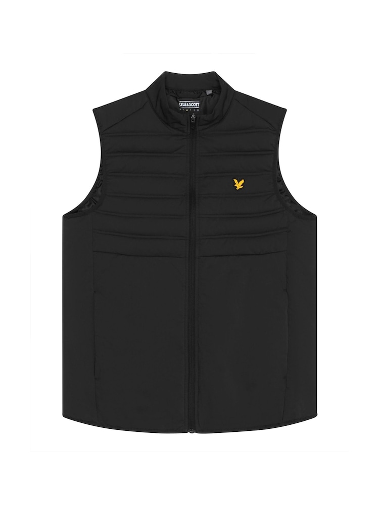 Lyle & Scott Black Hybrid Double Baffle Gilet - Image 5 of 5