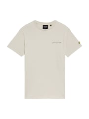 Lyle & Scott Cream Embroidered 100% Cotton T-Shirt - Image 5 of 5