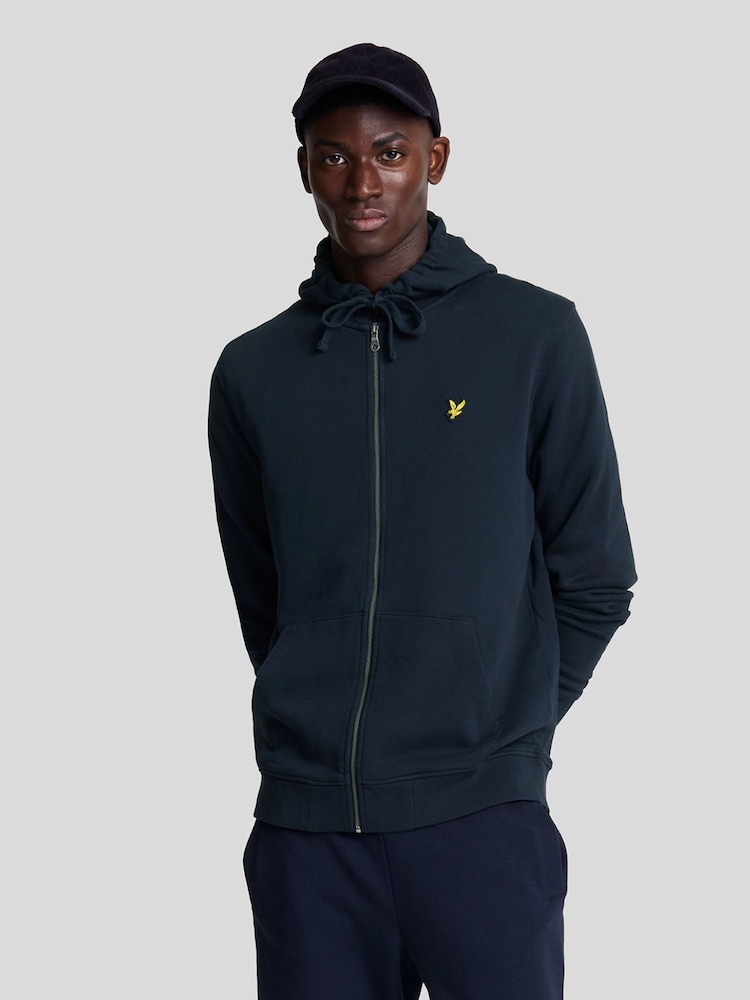 Lyle & Scott Blue Zip Through Hoodie - Image 1 of 5