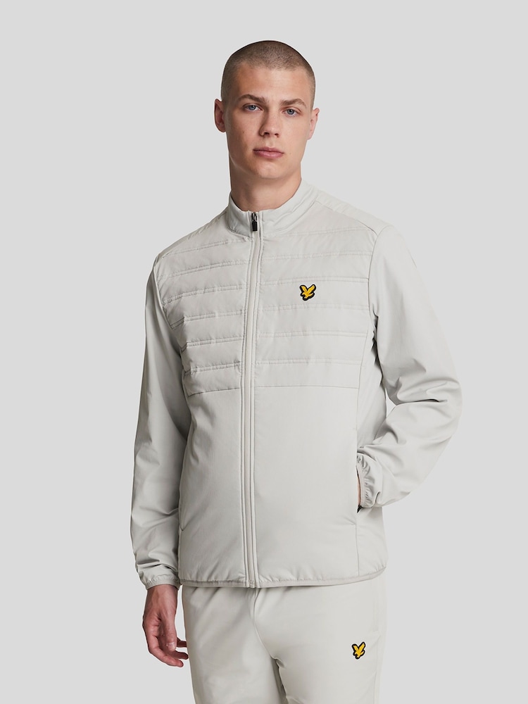 Lyle & Scott Silver Hybrid Double Baffle Jacket - Image 1 of 5