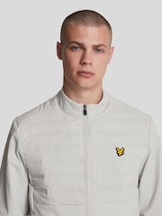 Lyle & Scott Silver Hybrid Double Baffle Jacket - Image 2 of 5