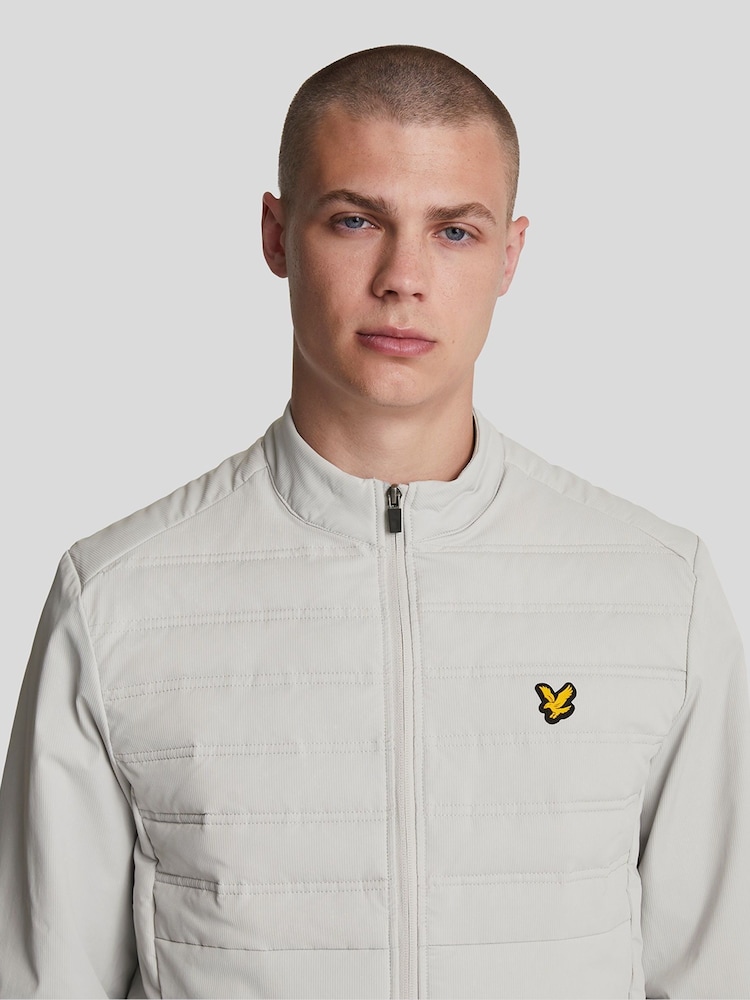 Lyle & Scott Silver Hybrid Double Baffle Jacket - Image 2 of 5