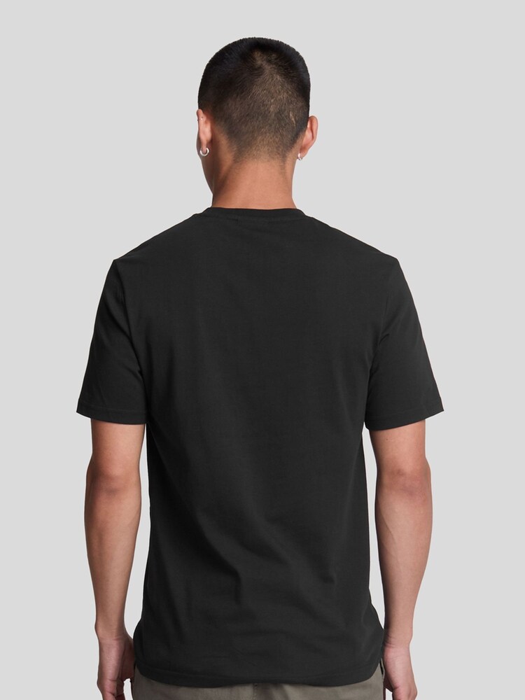 Lyle & Scott Black 100% Cotton Woven Pocket T-Shirt - Image 2 of 5 Lyle & Scott Black 100% Cotton Woven Pocket T-Shirt - Image 2 of 5