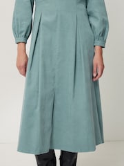 Jigsaw Blue Corduroy V Neck 100% Cotton Dress - Image 4 of 6