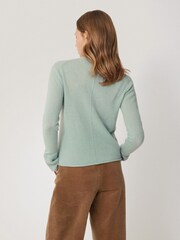 Jigsaw Blue Cloud Cashmere Eldon Jumper - Image 5 of 7