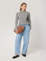 Jigsaw Grey Cloud Cashmere Eldon Jumper - Image 3 of 7