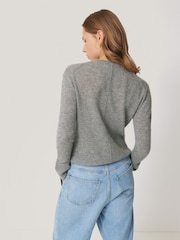 Jigsaw Grey Cloud Cashmere Eldon Jumper - Image 5 of 7