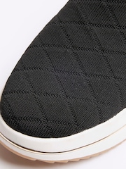 River Island Black Knitted Slip On Trainers - Image 4 of 4