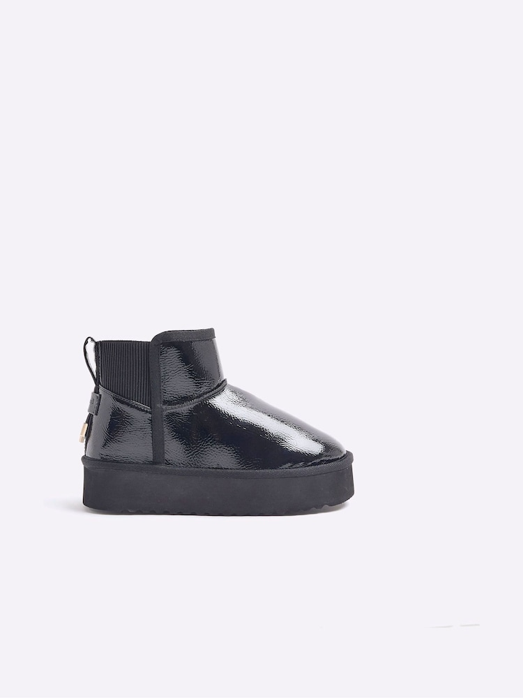 River Island Lakirano oblačilo s podlogo iz umetnega krzna - Slika 2 iz 6