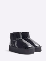 River Island Lakirano oblačilo s podlogo iz umetnega krzna - Slika 3 iz 6