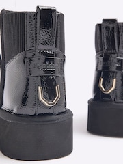 River Island Lakirano oblačilo s podlogo iz umetnega krzna - Slika 5 iz 6