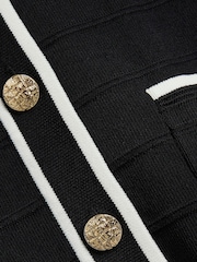 River Island Black Military Kintted Cardigan - Image 4 of 4