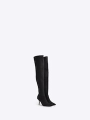 River Island Black Over The Knee Sock Boots - Image 2 of 4
