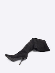 River Island Black Over The Knee Sock Boots - Image 3 of 4