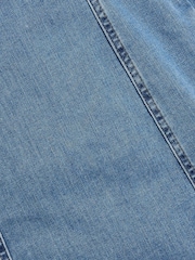 River Island Blue Denim Bardot Midi Dress - Image 4 of 4