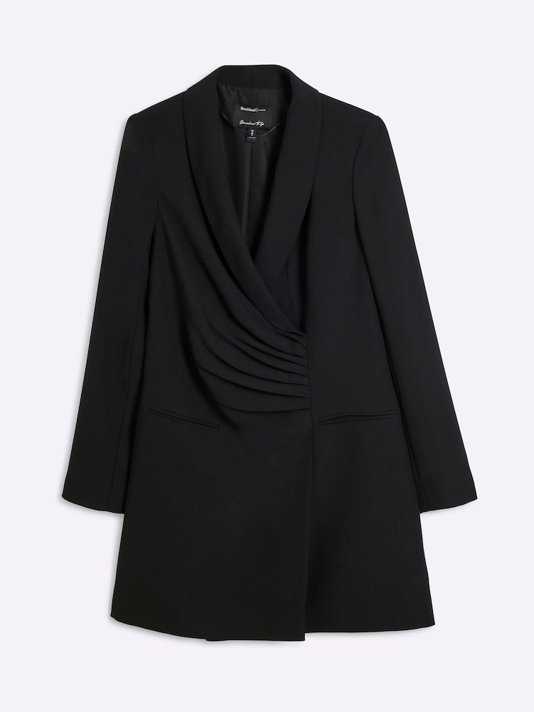 Buy River Island Black Ruched Blazer Dress from the Next UK online shop Buy River Island Black Ruched Blazer Dress from the Next UK online shop