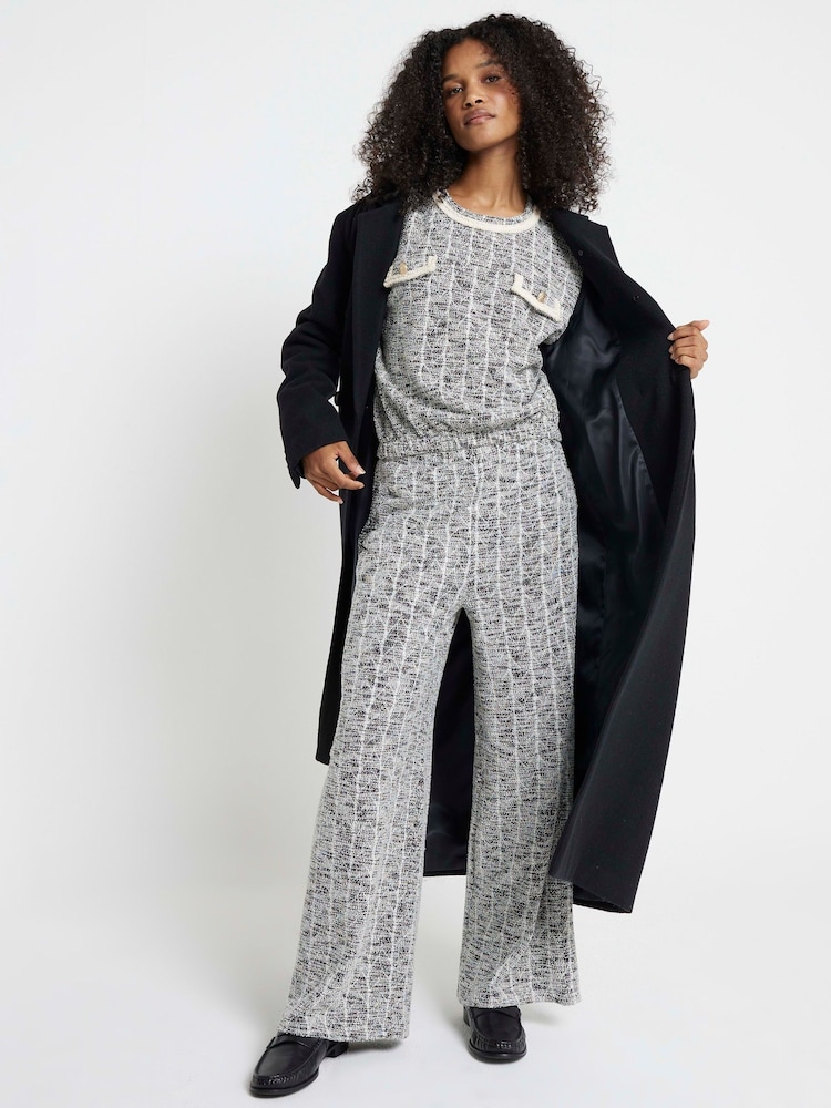 River Island Black Boucle Sweatshirt - Image 2 of 4