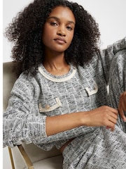River Island Black Boucle Sweatshirt - Image 3 of 4