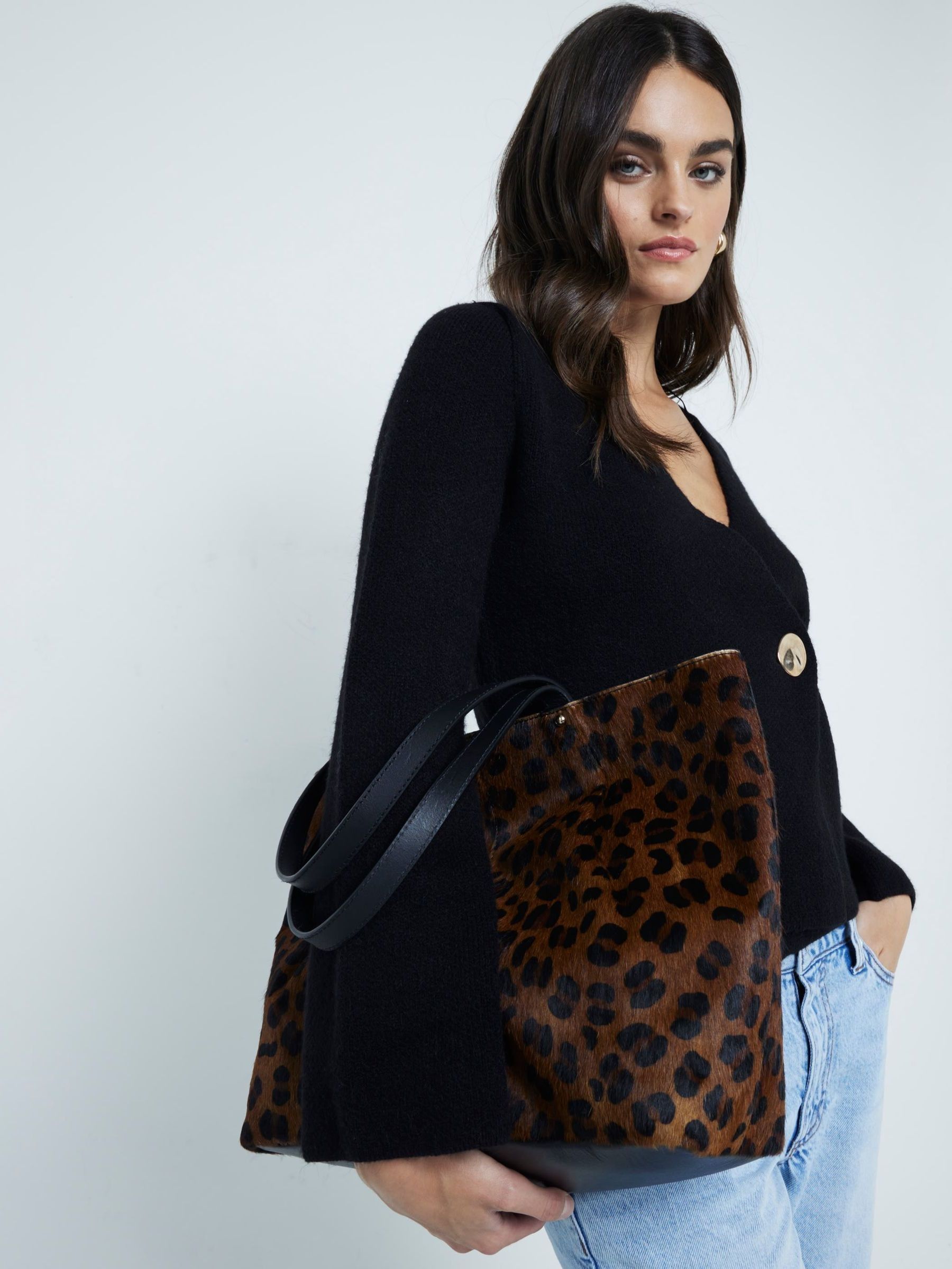 Leopard print handbag river island shop