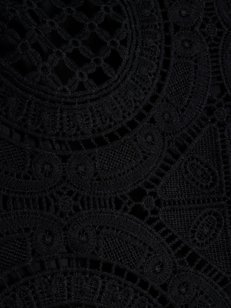 River Island Black Long Sleeve Lace T-Shirt - Image 4 of 4