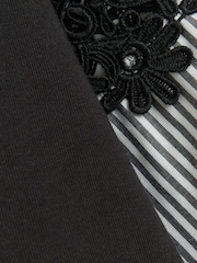 River Island Black Shirt Hem 100% Cotton Sweatshirt - Image 4 of 4