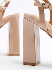 River Island Pink Strap Vamp Platform Sandals - Image 4 of 4