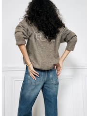 River Island Stretch-Jeans aus 100 % Baumwolle in Straight-Fit mit hoher Taille - Bild 2 von 6