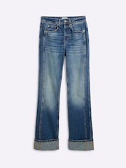 River Island Stretch-Jeans aus 100 % Baumwolle in Straight-Fit mit hoher Taille - Bild 5 von 6