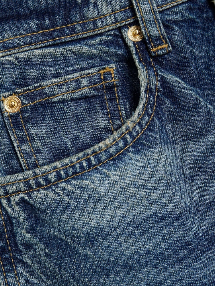 River Island Stretch-Jeans aus 100 % Baumwolle in Straight-Fit mit hoher Taille - Bild 6 von 6