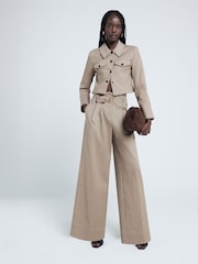 River Island Beige Fitted Utility Jacket - Image 1 of 6