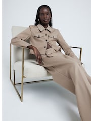 River Island Beige Fitted Utility Jacket - Image 3 of 6