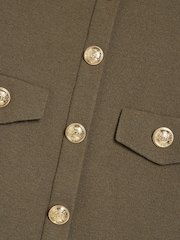River Island Green Military Button Knitted Dress - Image 4 of 4