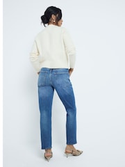 River Island Petite-Jeans in Slim Fit mit hohem Bund aus 100 % Baumwolle - Bild 2 von 6